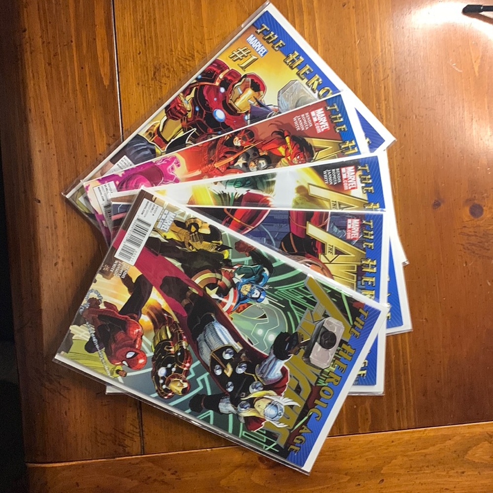 1-5 Avengers Heroic Age comics.